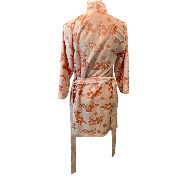 JASMINE ROSE Robe Womens S floral Tie Front‎  Embroidered  Retro Nightwear - Picture 2 of 7